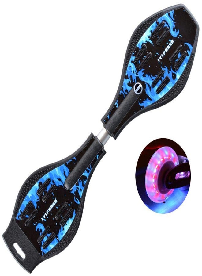 Magnitt Deluxe Junior Caster Board in Amazing Blue with Illuminating Wheels - Image 1
