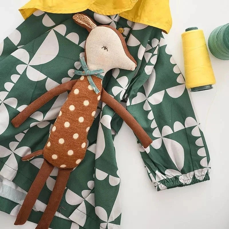 Y&D Cute Animal Stuffed Simulation Fluffy Bambi Deer Dolls Soft Plush Toy for Kids Girls Boys for Birthday Baby Gifts PP Cotton - Image 4