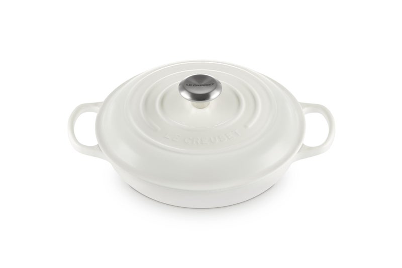 Le Creuset Le Creuset Enameled Cast Iron Signature Braiser 225 qt White 