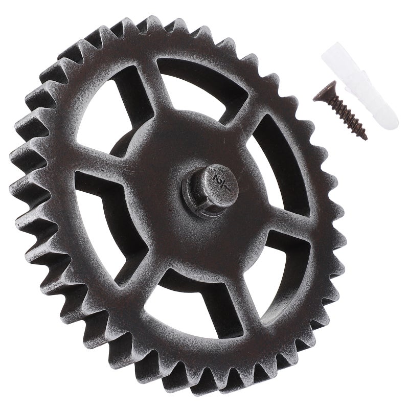 2 pcs Industrial Style Wall Wood Decoration Home Round Gear Design Wall Pendant - Image 1