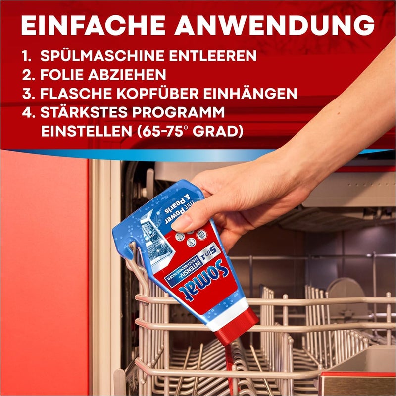 Somat Dishwasher Cleaning Kit Consisting of Intensive Machine Cleaner (250 ml) & Duo Machine Cleaner Tabs (Pack of 3) - Image 4