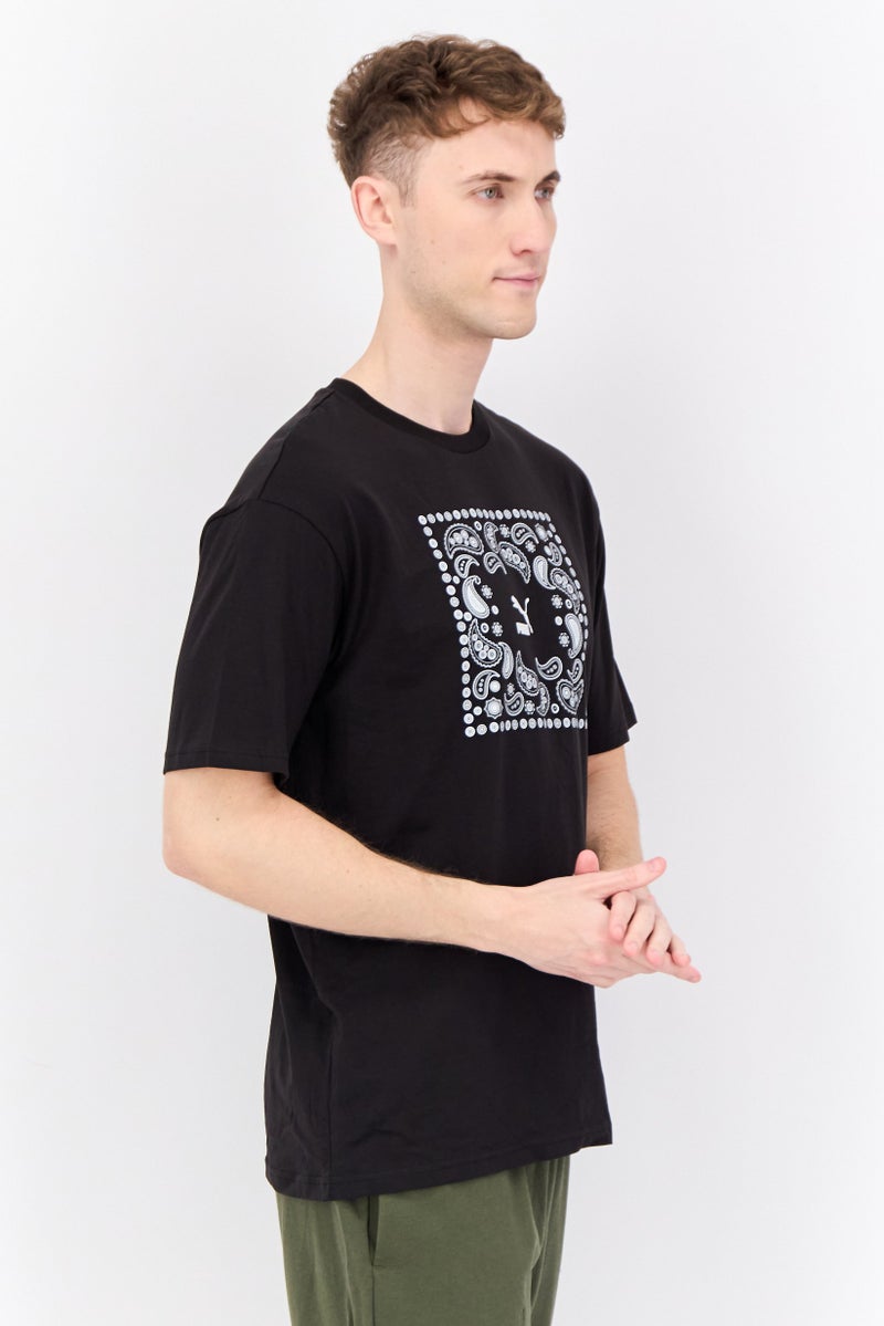 PUMA Men Relaxed Fit Short Sleeve Outdoor T-Shirts, Black/White - Image 2