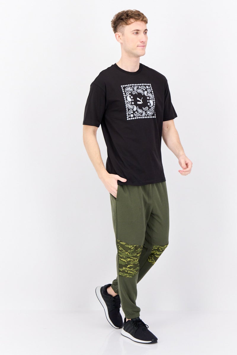 PUMA Men Relaxed Fit Short Sleeve Outdoor T-Shirts, Black/White - Image 3