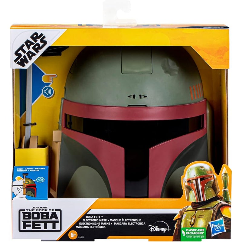 STAR WARS Boba Fett Electronic Mask with Sound Effects, Costume for Kids, Toys for 5 Year Old Boys and Girls - Image 2