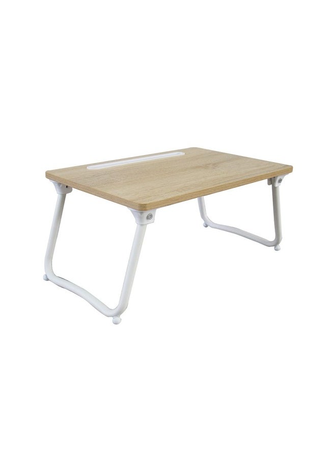 DANUBE HOME Wayne Folding Table - Light Oak / White  - Image 1