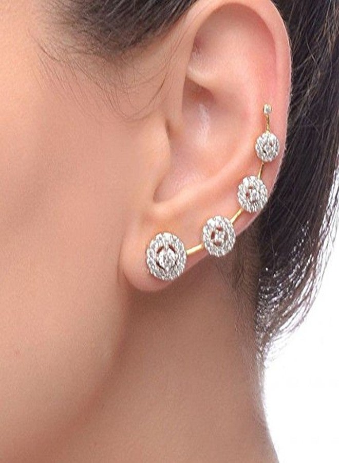 Embroco Gold Plated fancy Stylish Designer Earrings For Girls & Womens - Image 3