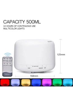 Humidifier Oil Fragrance Diffuser 500ML Aromatherapy Diffusers for Aroma Essential Oils Large Room Bedroom Office Home 7 Colors Night Light with Remote