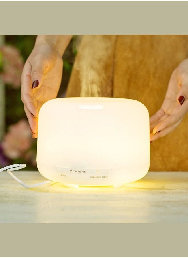 Haidue - Humidifier Oil Fragrance Diffuser 500ML Aromatherapy Diffusers for Aroma Essential Oils Large Room Bedroom Office Home 7 Colors Night Light with Remote - Image 1