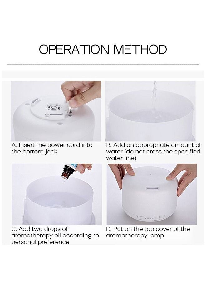 Haidue - Humidifier Oil Fragrance Diffuser 500ML Aromatherapy Diffusers for Aroma Essential Oils Large Room Bedroom Office Home 7 Colors Night Light with Remote - Image 1