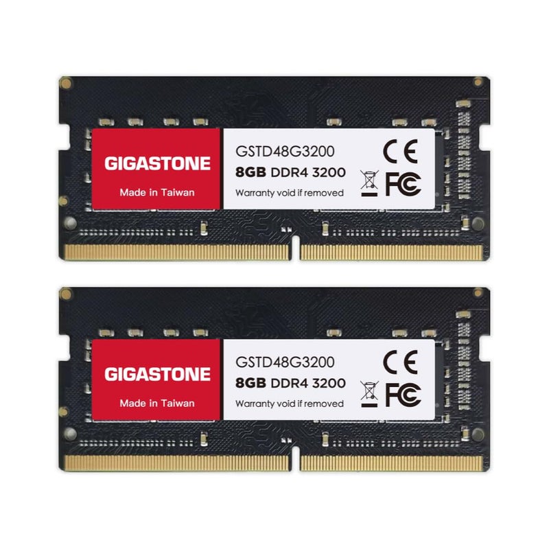 Gigastone DDR4 RAM Laptop Only GIGASTONE 16GB Kit 2x8GB DDR4 3200MHz 2933MHz or 2666MHz PC425600 PC42340021300 CL22 12V SODIMM 260 Pin Unbuffered Non ECC High Performance Notebook Memory Upgrade - Image 2