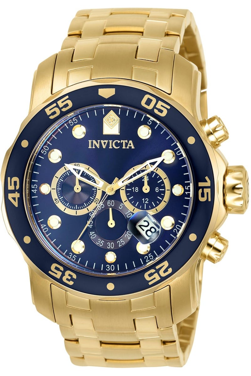 Invicta ساعة إنفيكتا للرجال 0073 مجموعة برو دايفر كرونوغراف مطلية بالذهب عيار 18 قيراط - Image 1