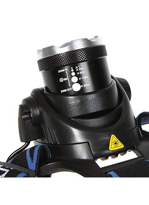BLAGO BLAGO Hands Free Head Flashlight LED Lamp Water Resistant Drop Resistant Elastic Head Lamp Spotlight Rechargeable Head Torch for Camping Fishing Running Cycling  - Image 3