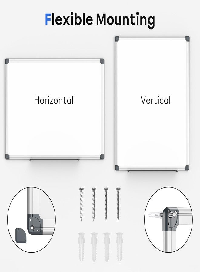 VUSIGN Magnetic Whiteboard, 24'' x 18'' White Board for Wall, Hanging Dry Erase Board, Horizontal or Vertical, Silver Aluminium Frame for Home, School, Office, Kitchen - Image 4