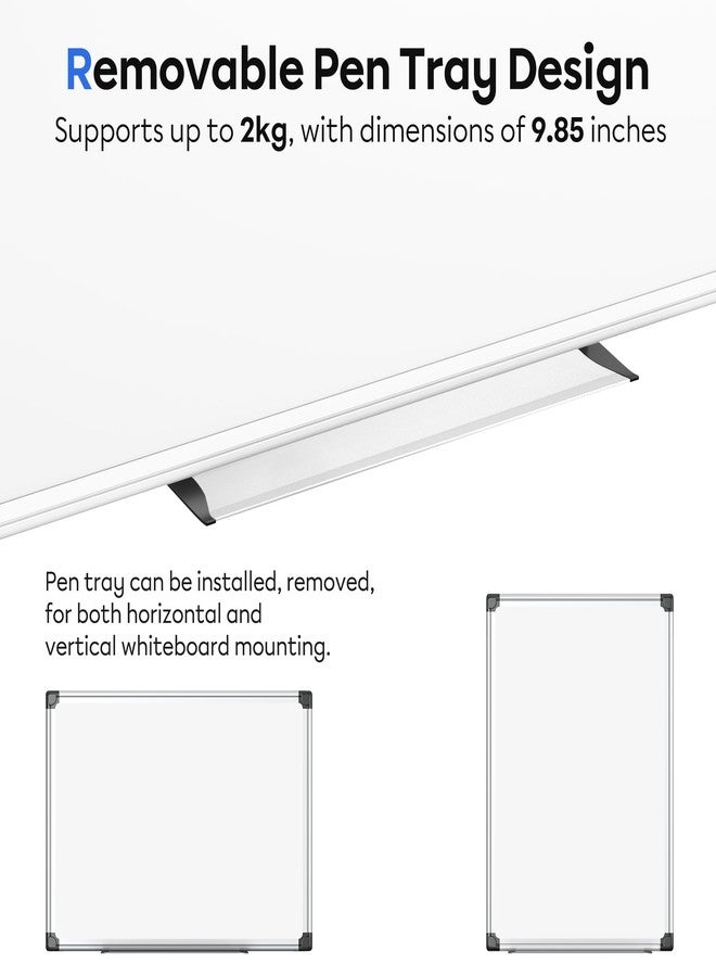 VUSIGN Magnetic Whiteboard, 24'' x 18'' White Board for Wall, Hanging Dry Erase Board, Horizontal or Vertical, Silver Aluminium Frame for Home, School, Office, Kitchen - Image 5