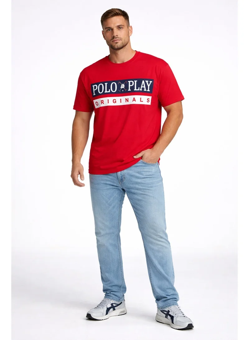 Polo Play Mens Graphic T-shirt -RED