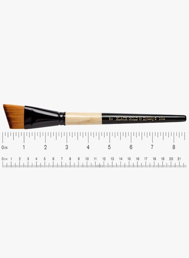 Dynasty' Dynasty Black Gold Series Synthetic Brushes Short Handle 3/4 in. angular - Image 2