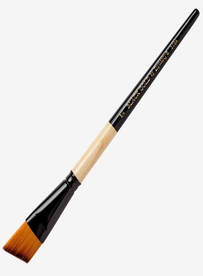 Dynasty' Dynasty Black Gold Series Synthetic Brushes Short Handle 3/4 in. angular - Image 1