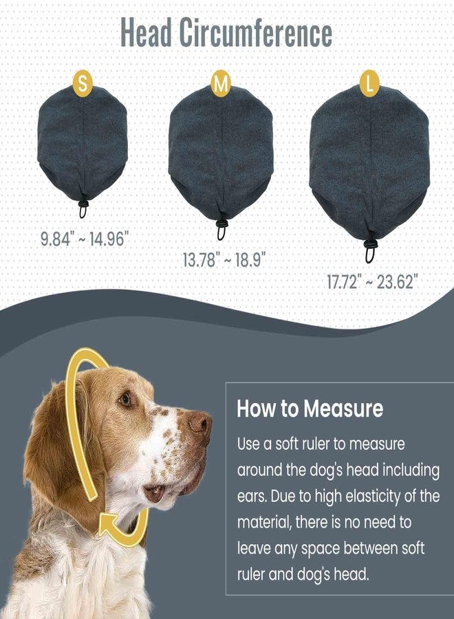 IDOMIK Dog Calming Hoodie No Shake Ear Wraps for Dogs, Quiet Head Covers for Noise Reduction & Anxiety Relief, Dog Ear Covers Muffs Head Wraps for Bath Hematoma Grooming Firework Force Drying - Image 2