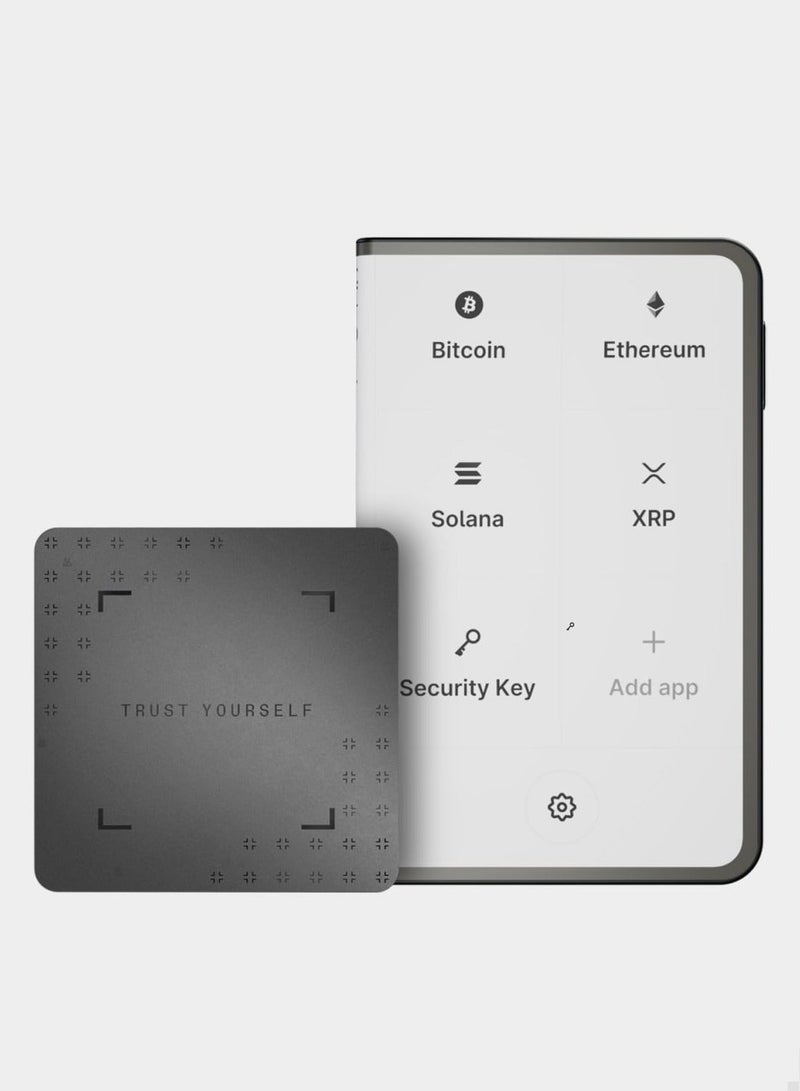 Ledger Stax Cryptocurrency Hardware Wallet + CryptoKIT Premium Bundle (6-Months) with Magnetic Cover & Recovery Card | E-Ink Curved Touchscreen, Secure Element (EAL6+), Bluetooth, Wireless Charging, NFT Support, for iOS/Android/Windows/MAC - Image 1