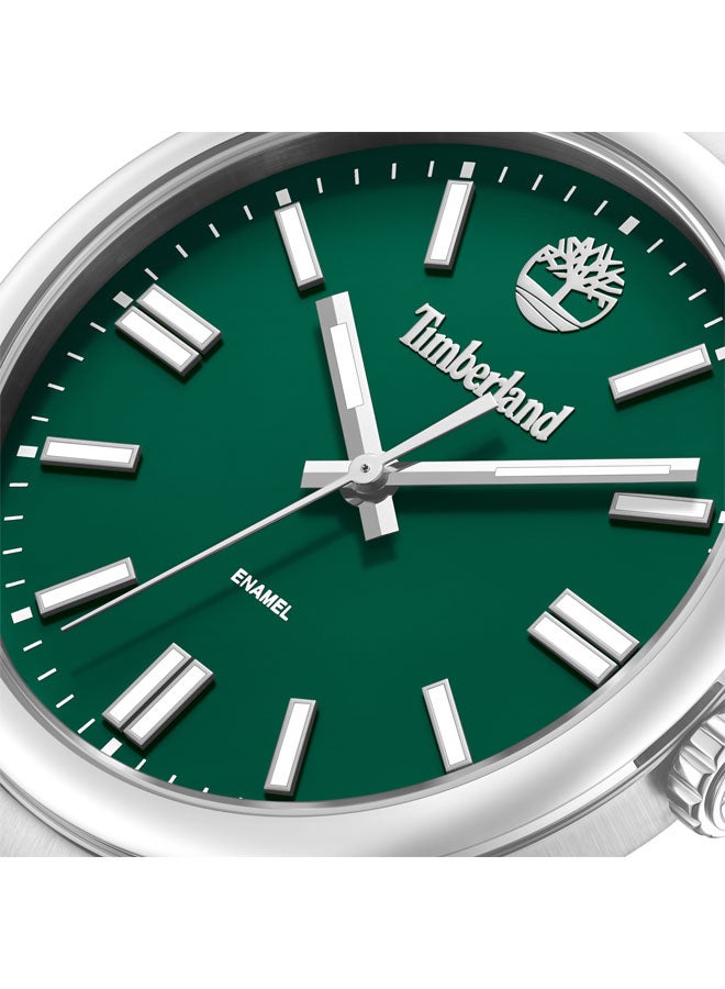 Timberland Men Midnight Mine Green Dial Stainless Steel Bracelet Analog Watch for Men, 42mm - Image 4