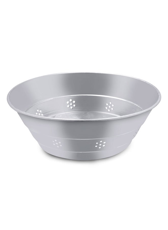 AL SANIDI Multi-purpose aluminum strainer Silver Size 24.8*24 Cm  - Image 1