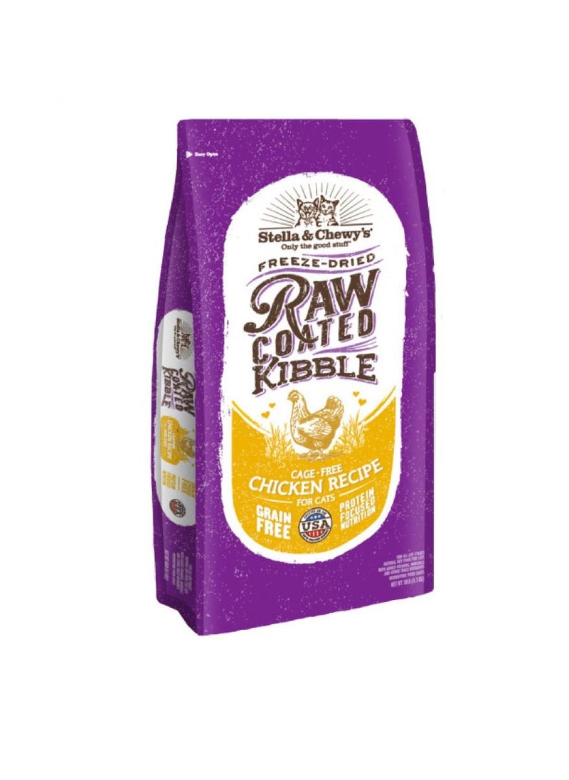 Stella & Chewys Baked Kibble Cat Dry Food – Raw Coated Cage-Free Chicken Recipe – 10lb 