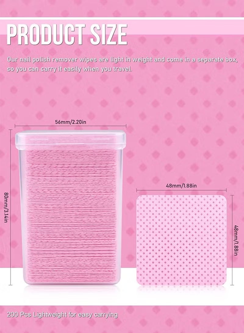 JUMEI 200pcs Lint-Free Cleaning Cotton Pads – Multi-Purpose Magic Wipes for Eyelash Glue, Nail Polish, Makeup Tools & Phone Screen (Pink) - Image 4