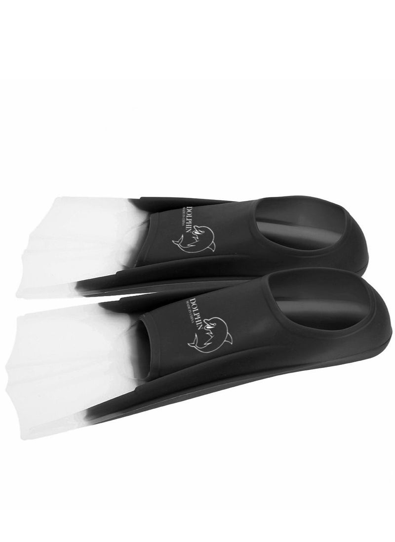 زعانف قصيرة للتدريب على السباحة من السيليكون ، أسود / أبيض، Size XL (42-44) - pzsku/Z7D7323162AB94834DF22Z/45/_/1692200592/372c9192-df62-4413-accc-2211ba1b8f07