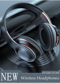 سماعات رأس لاسلكية بلوتوث 5.0 فوق الأذن وميكروفون ستيريو HiFi ووسادات أذن ناعمة للهاتف المحمول والكمبيوتر والمكتب المنزلي