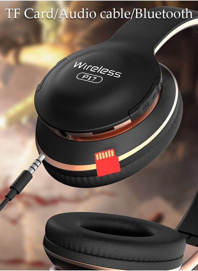 DUNISO - سماعات رأس لاسلكية بلوتوث 5.0 فوق الأذن وميكروفون ستيريو HiFi ووسادات أذن ناعمة للهاتف المحمول والكمبيوتر والمكتب المنزلي - Image 1
