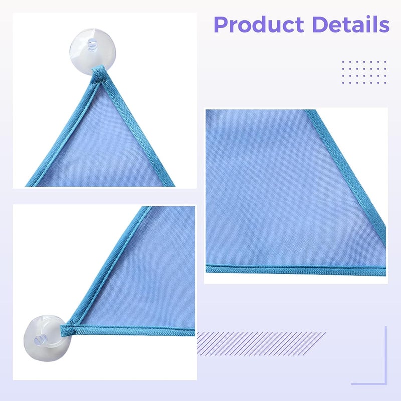 2 Pcs Reptile Hammock, Blue Polyester Mesh Resting Spot, 16.5 X 21.7 X 16.5 in, Hanging Lizard Lounger Bed with Suction-Cup Mount, Chameleon Hammock for Bearded Dragons, Leopard Geckos - Image 5
