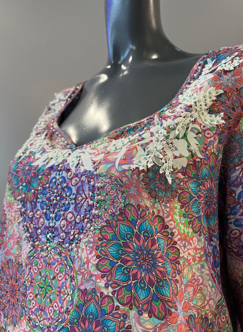 Sana'a Kayum Jalabiya Dress with Sheila Set - Image 3