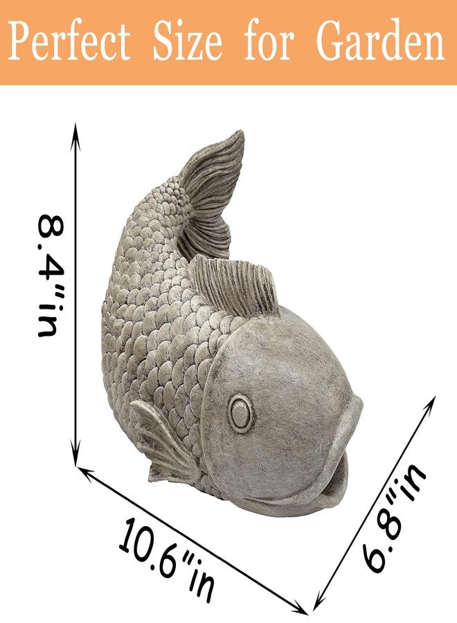 Teaeeno Fish Gutter Downspout Extension Decoration,3''x4'' Downspout Extender Diverter Splash Block Sculpture Outdoor Decor,Animal Resin Statue Ornaments, for Garden,Terrace,Lawn,Yard - Image 3