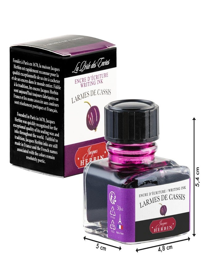 Jacques Herbin Herbin "D Ink Bottle (Larme de Cassis - 30ML) 13078T - Image 2