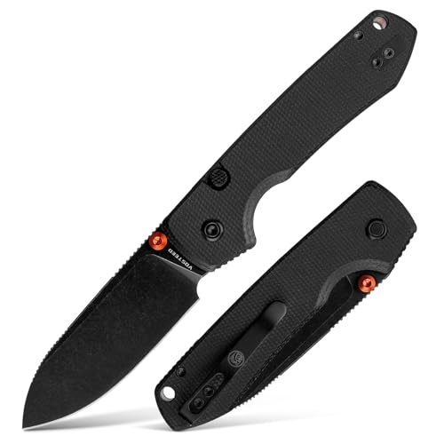 Vosteed Raccoon2.0 EDC Folding Pocket knife with Clip - Top Liner Lock Knife with 3.25" Sandvik 14C28N Steel Blade - Micarta Handle for Camping, Hiking - A2902 - Image 1