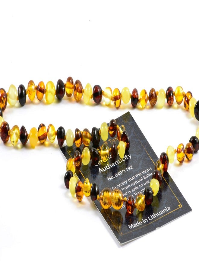 Amber-Touch Baltic Amber Necklace for Adult - Natural Amber from Baltic Region, Genuine Baltic Amber (17.7 inch, Multi) - Image 2