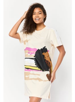 adidas Originals Women Sportswear Fit Short Sleeves Outdoor Dress, Multicolor  - Image 1