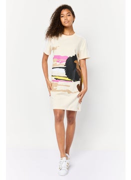 adidas Originals Women Sportswear Fit Short Sleeves Outdoor Dress, Multicolor  - Image 3