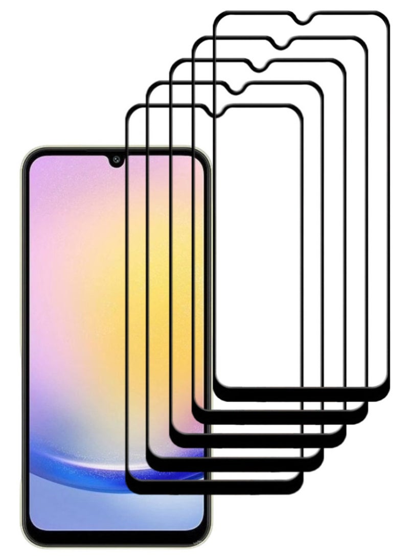 ACLIX 5 Pieces Antistatic ESD Dustproof Premium Quality High Definition Tempered Glass Screen Protector Designed For Samsung Galaxy A25 - Image 1