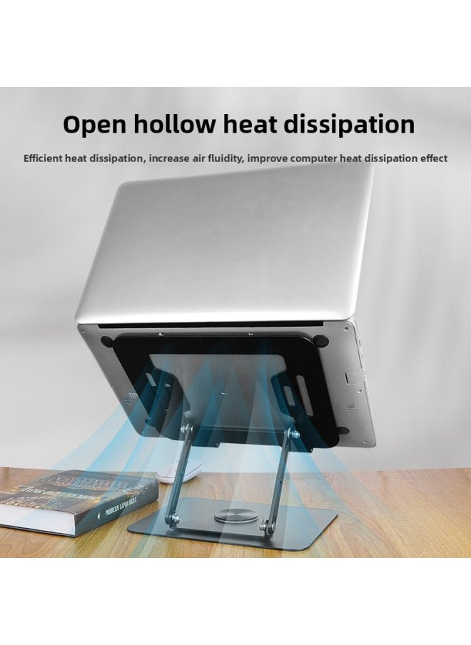Generic - Computer Cooling Rack Rotatable Laptop Bracket Lifting Adjustment Tablet Support Frame Metal Bracket Hanging-Color:L25-C-swivel-white [carbon Steel]] - Image 1