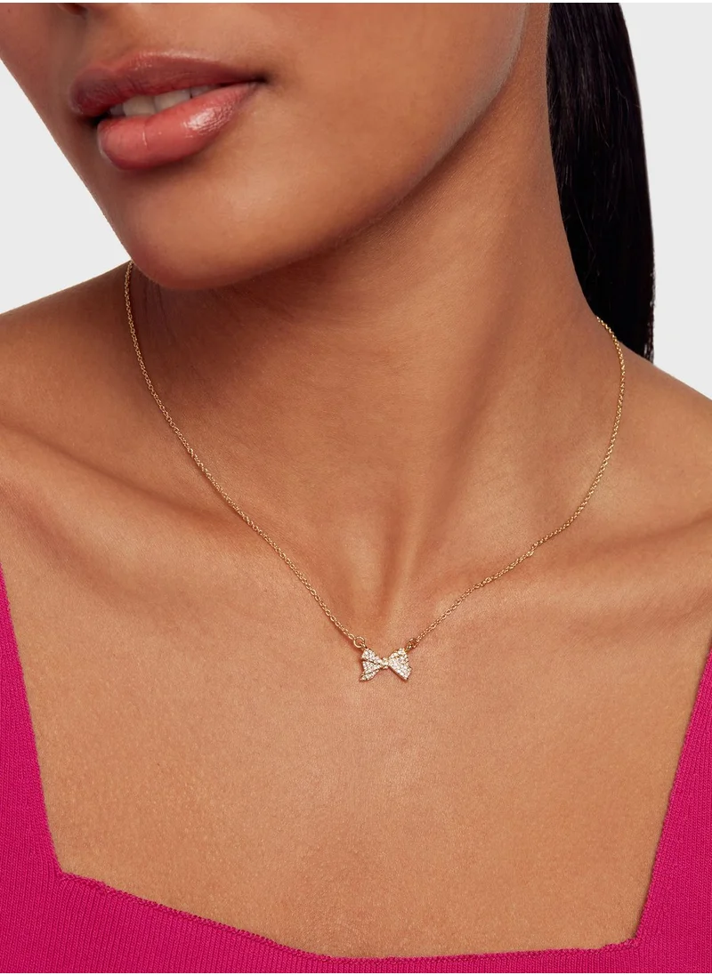 Ted Baker Barsie Crystal Bow Pendant Necklace
