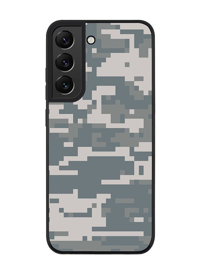 Stylizedd Rugged Black edge case for Samsung Galaxy S21 FE 5G Slim fit Soft Case Flexible Rubber Edges Anti Drop TPU Gel Thin Cover - Digital Camo - Image 1