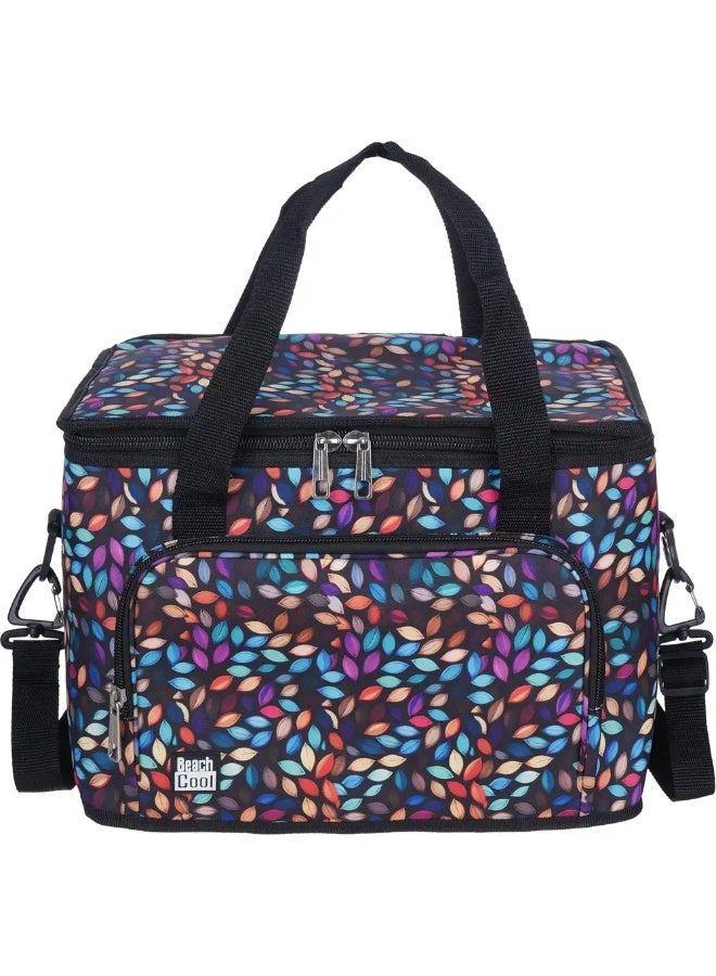 Beach Cool 25L Padded Fabric Thermal Bag for Food and Drinks, 1 Zipper - Multicolor - Image 1