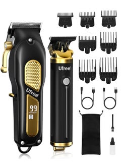 UFREE Ufree Hair Clippers for Men Professional Clippers and Trimmers Set Cordless Clippers for Hair Cutting Beard Trimmer Barber Clippers Rechargeable Electric Shaver Gifts for Men 