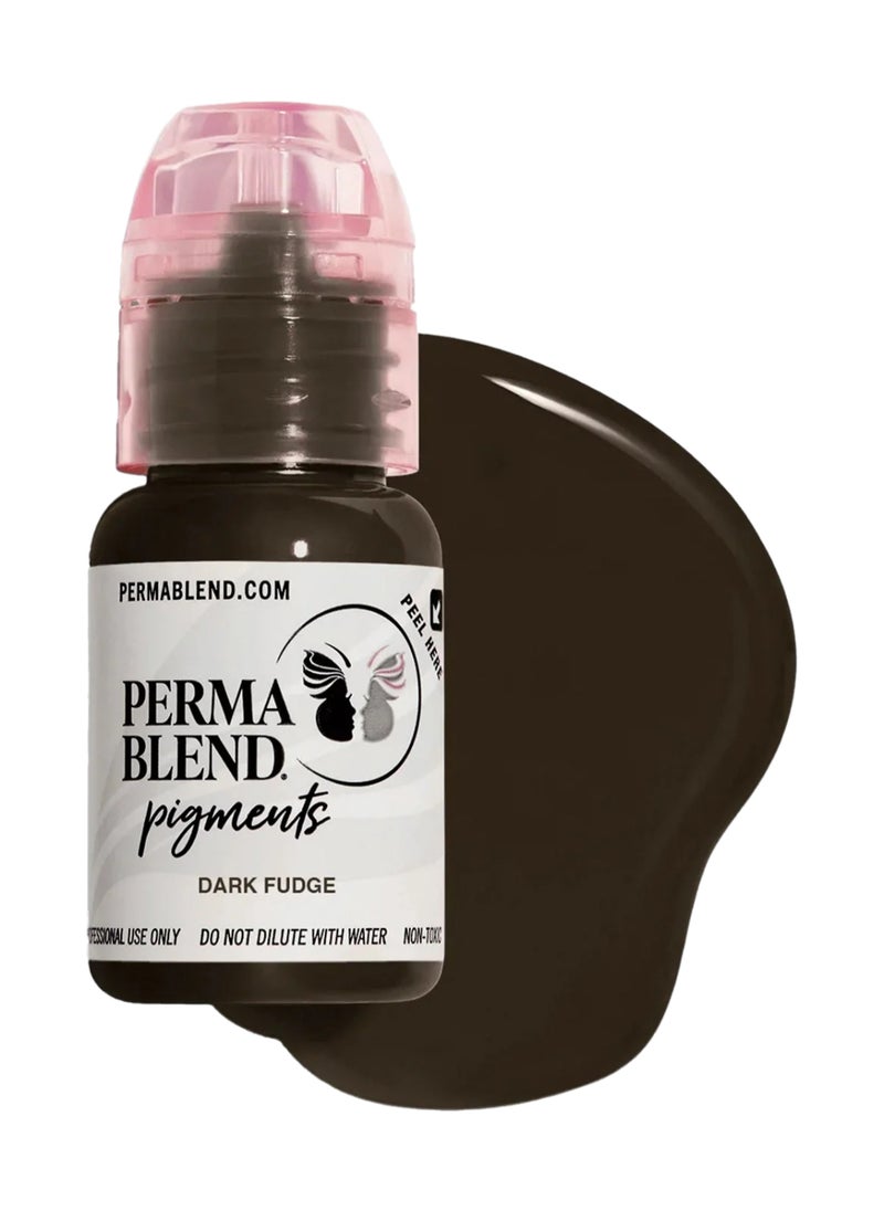 Perma Blend Eyebrow Pigment Dark Fudge Brown Shades 15 Ml Microblading Ink For Eyebrows, Eyes, And Scalp Professional Cosmetic Pigment Pbdfg1/2 