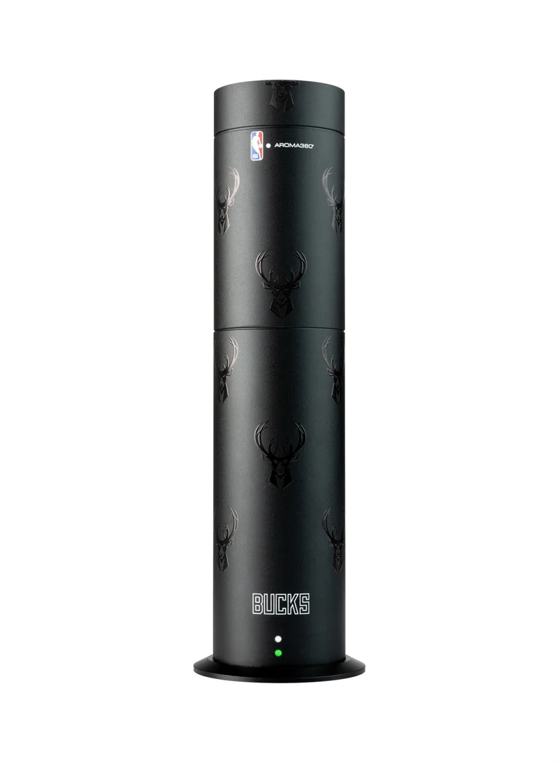 AROMA360 x NBA - Milwaukee Bucks Diffuser for Essential Oils - Cold-Air Diffusion - 600 sq.ft. Coverage - Waterless Air Diffuser for Home, Office and Business