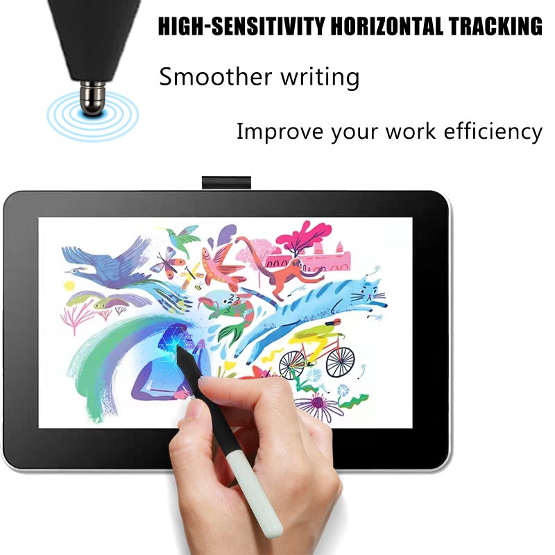 REEYEAR رؤوس أقلام رفيعة من سبائك التيتانيوم غير المستهلكة متوافقة مع قلم Wacom One الإبداعي، بدائل لرؤوس التعبئة الصلبة تناسب WACOM ONE DTC133W0A / Galaxy Tab S8 S7، 2 قطع - Image 2