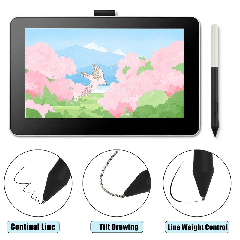 REEYEAR رؤوس أقلام رفيعة من سبائك التيتانيوم غير المستهلكة متوافقة مع قلم Wacom One الإبداعي، بدائل لرؤوس التعبئة الصلبة تناسب WACOM ONE DTC133W0A / Galaxy Tab S8 S7، 2 قطع - Image 5