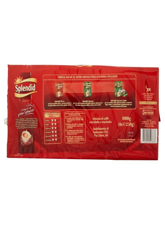 Splendid:"Classico" Ground Coffee 4 x 225 Bricks Grams, Total 900 Grams - Image 4