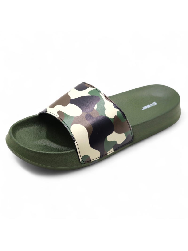 Svaar Men’s Camouflage Printed Slides Soft Cushioned Slip-On Slippers for Indoor Outdoor Use - Image 3